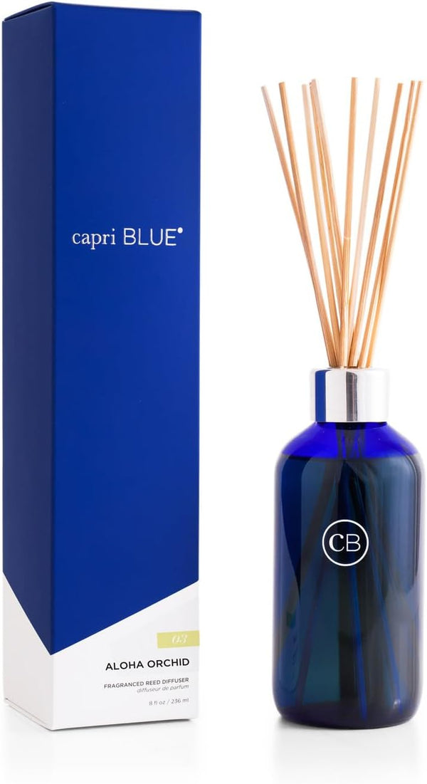 Capri Blue Aloha Orchid Reed Diffuser Set - Includes Reed Diffuser Sticks,