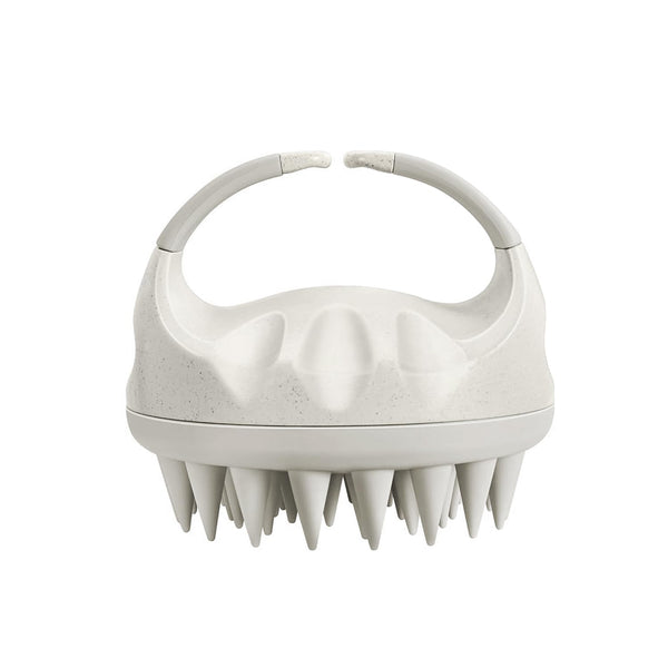 Scalp Massager Shampoo Brush, Soft Silicone Scalp Scrubber for Wet and Dry Hair (Creamy White)