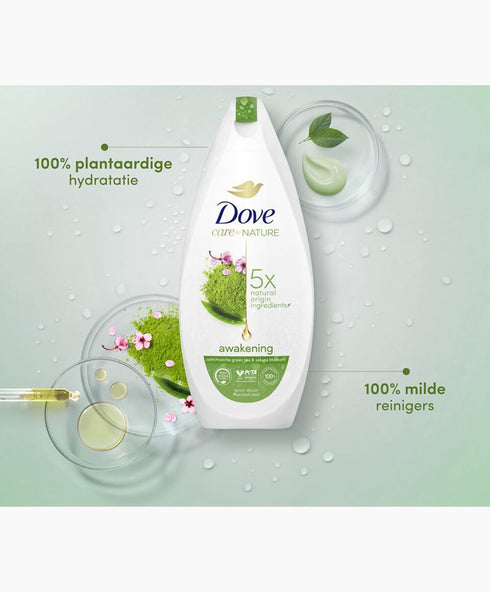 Unilever Dove Care By Nature Awakening Shower Gel - Body Wash with Green Tea and Flowers Extract