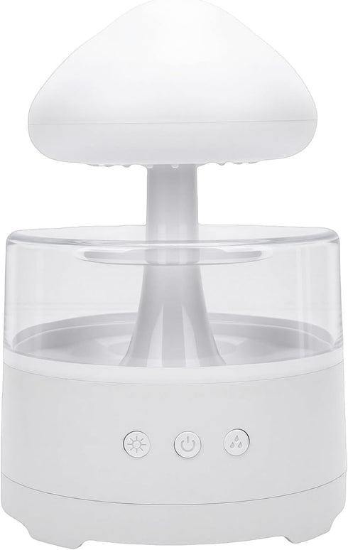 Hamwesh 7 Rain Humidifier, Adjustable LED Light Modes Essential Oil Diffuser, Raindrop Humidifier with Rechargeable