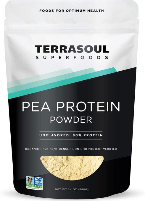 Terrasoul Superfoods Organic Pea Protein, 1.5 Lbs, European Sourced, Unflavored, Smooth Texture.