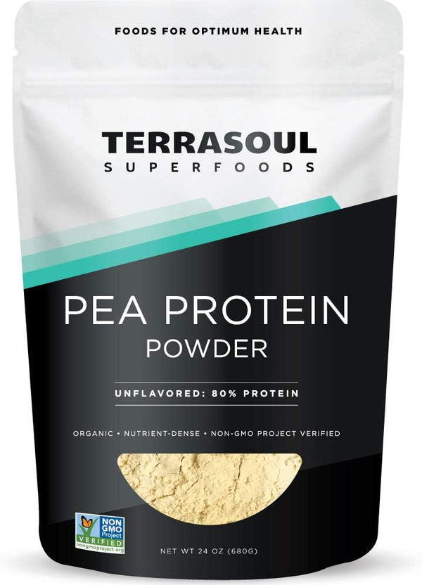Terrasoul Superfoods Organic Pea Protein, 1.5 Lbs, European Sourced, Unflavored, Smooth Texture.