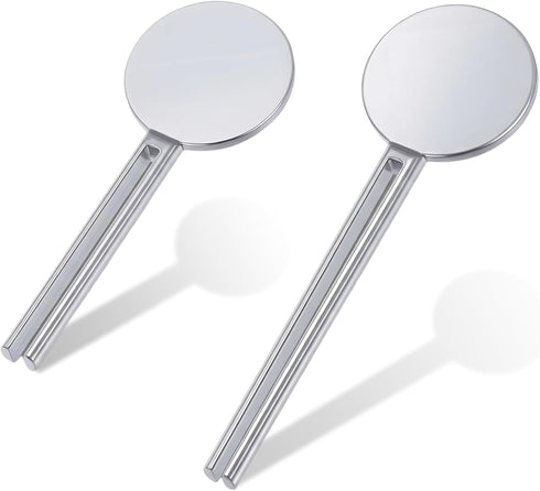 Mabor 2Pcs Toothpaste Tube Squeezer, Round Stainless Steel Metal Toothpaste Key Squeezer Roller