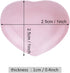 4pcs Healing Crystal Rose Quartz Carved Heart Shaped Shiny Stone, Reiki Balancing Semi-Precious Decor