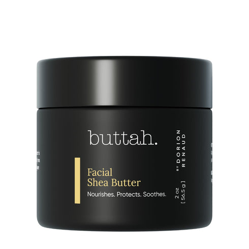 Buttah Skin Facial Shea Butter 2oz, Organic Whipped Virgin Raw Moisturizer for All Skin Tones