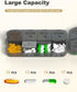 Pill Organizer Travel Medicine Case - Travel Pill Case with Etched Labels, Daily Travel Medicine Case Holder