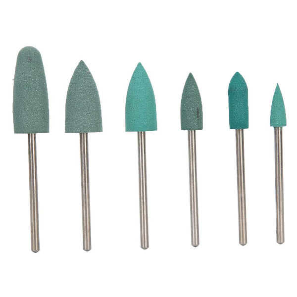 Nail Drill Bits Set, 6pcs Nail Polishing Grinding Machine Tools, Silicone Polisher for Acrylic Gel Nails, Manicure