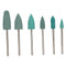 Nail Drill Bits Set, 6pcs Nail Polishing Grinding Machine Tools, Silicone Polisher for Acrylic Gel Nails, Manicure