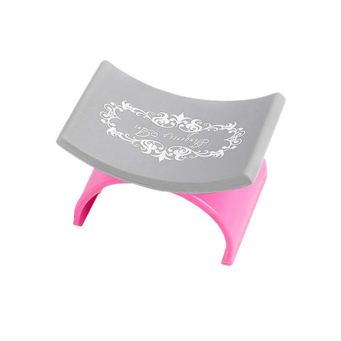 Ownsig Nail Arm Rest, U Shape Silicone Manicure Hand Pillow Pad for Nail Art Accessories, Rose Red