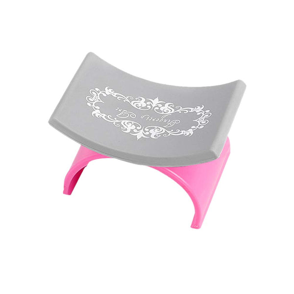 Ownsig Nail Arm Rest, U Shape Silicone Manicure Hand Pillow Pad for Nail Art Accessories, Rose Red