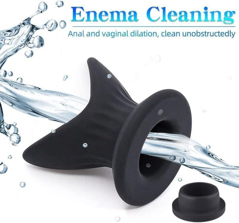 Yoikun Black Hollow Butt Plug, Silicone Butt Plug Anal Expander Vaginal Expander Anal Stretcher for Anal Trainer Anal