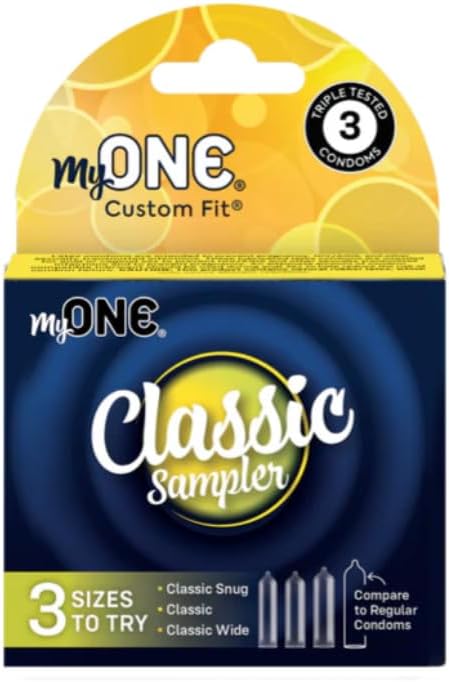 ONE MyONE Classic Sampler Pack of Condoms, Three Custom Fit Sizes (51F,