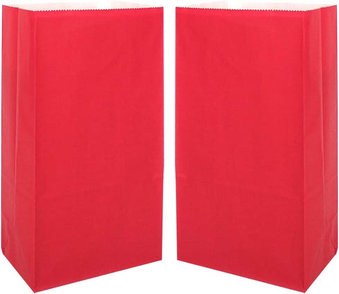 KEYYOOMY Mini Red Paper Bags, 24 CT Red Party Favor Bags Small Goodie Bag Paper Lunch Bag (3.5 X 2.4 X 7.1 In)