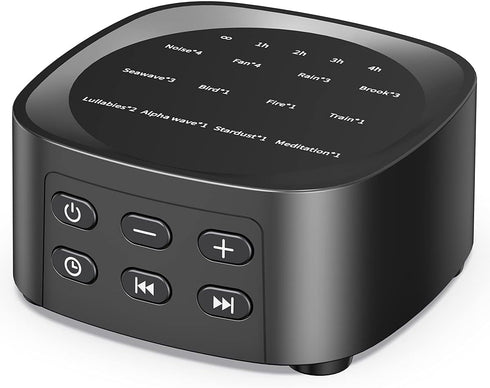 Sleepbox Sleep White Noise Sound Machine with 25 Soothing Sounds, 36 Volume Levels, Portable Size for Home Office and
