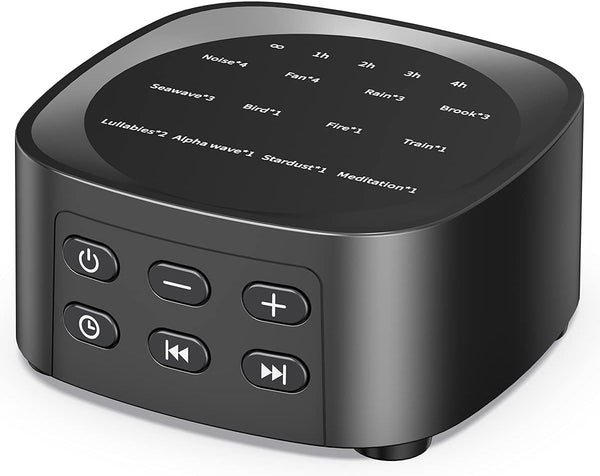 Sleepbox Sleep White Noise Sound Machine with 25 Soothing Sounds, 36 Volume Levels, Portable Size for Home Office and