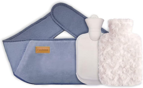 Kellegour Hot Water Bottle With Plush Waist Cover - Rubber Bag for Menstrual