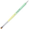 Ivy-L Premium French Gel Acrylic Nail Art Brush - Size 6 with Dotting Tool, Lime Green Wood Handle