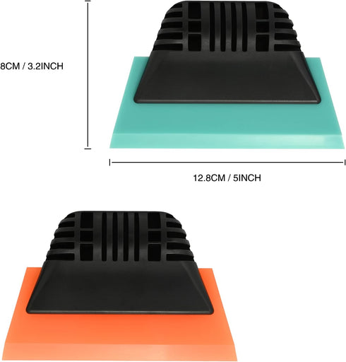EHDIS 5-inch Rubber Window Tint Tool Squeegee, 2PCS Non-Slip Handy Tint Applicator for Window Cleaning