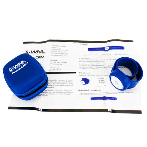 WNL Products WLCRM CPR Compression Rate Wrist Monitor with Blue EVA Carrying Case