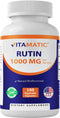 Vitamatic Rutin 1000mg Supplement, 90 Servings, Bioflavonoid, Free Radical Scavenger, Non-GMO, Gluten Free