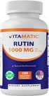 Vitamatic Rutin 1000mg Supplement, 90 Servings, Bioflavonoid, Free Radical Scavenger, Non-GMO, Gluten Free