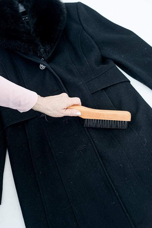 Clothes Brush Garment Brush, Lint Remover for Clothes, 100% Boar Bristle