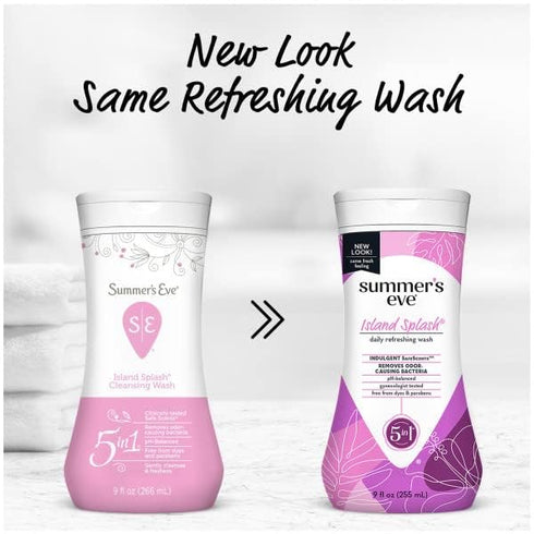 Summer's 9 oz. (Pack 10) Eve Island Splash Refreshing Daily Feminine Wash, Removes Odor, pH balanced, fl