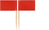 JAVD CYPS 100 Pcs Color Toothpick Flag (Red) - Blank Toothpick Flags for Fruit Cheese Markers