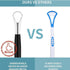 1Pc Silver Tongue Scraper, Metal Cleaner for Bad Breath, Stainless Steel Professional Tongue Cleaner for Oral Care