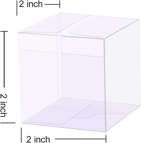 YOZATIA 25PCS Transparent Boxes, 2 x 2 x 2 inch Clear Favor Boxes for Wedding, Party and Baby Shower Favors