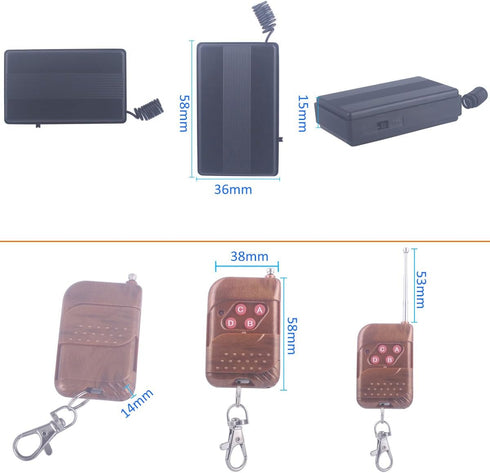 Mangood 4 4CH (1* Mini Remote Control Vibrator Reminder Times Vibrations Wireless Remote Vibrator Reminders Wireless