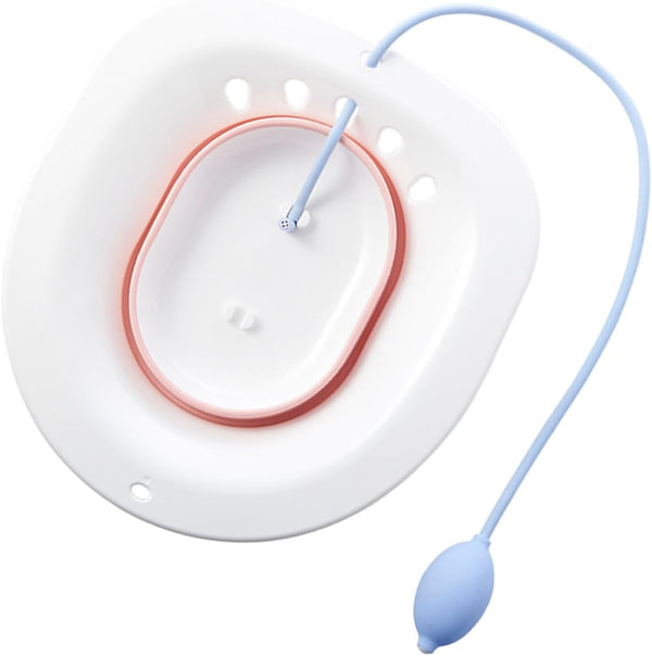 Sitz Bath Basin for Toilet Postpartum Care with Anti-Spill Design Comfortable Contoured