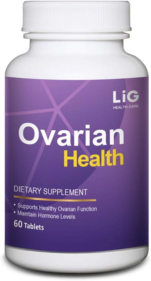LIG Ovarian Health Natural Supplement (60 Tablets) - Balance Hormone Levels, Maintain Ovarian Health, Shrink Ovarian