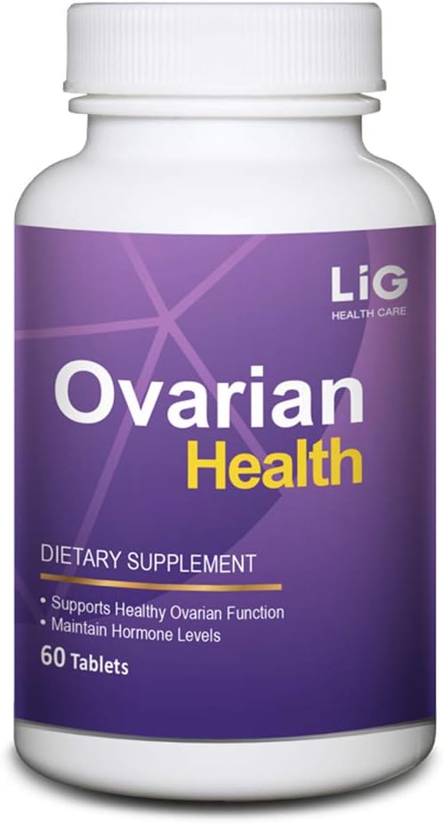 LIG Ovarian Health Natural Supplement (60 Tablets) - Balance Hormone Levels, Maintain Ovarian Health, Shrink Ovarian