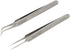 Professional Tweezers Set - FEITA Precision Tweezers with Travel Case - Silver 7Pcs