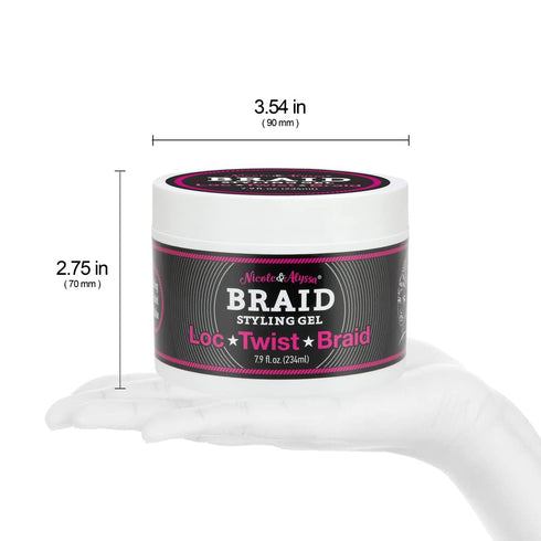 Nicole & Alyssa Braid Spray and Loc/Twist Braid Gel Combo, 10oz Spray + 7.9oz Gel