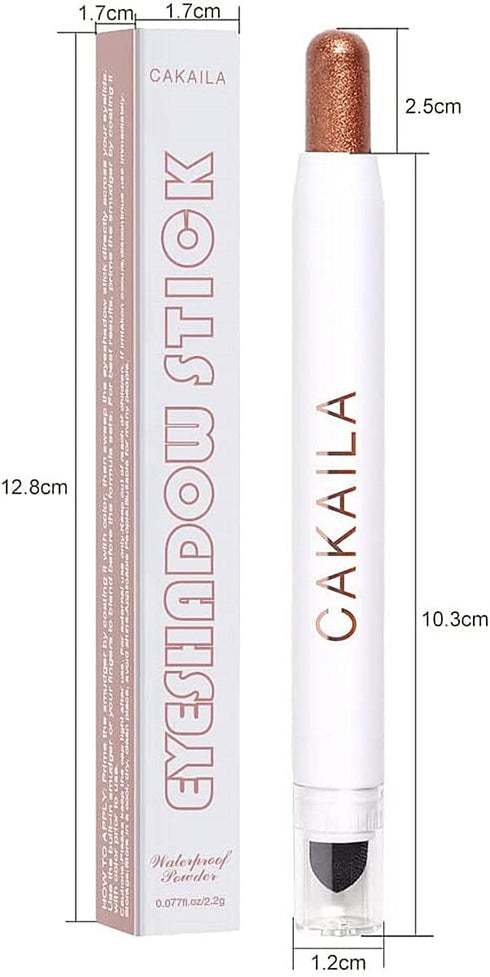 Go Ho Shimmer Cream-to-Powder Eyeshadow Stick, 2 in 1 Eye Brightener Stick, Waterproof, 08 Pink White