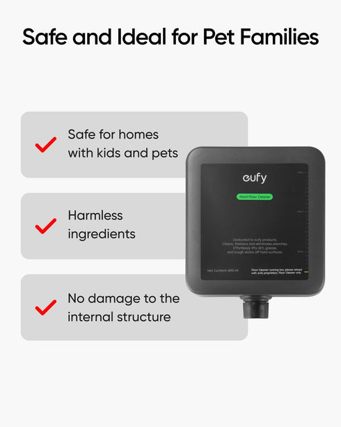 eufy Hard Floor Cleaner for Robot Vacuum Omni S1 Pro, Safe and Gentle, Automatically Mix without Manual Dilution