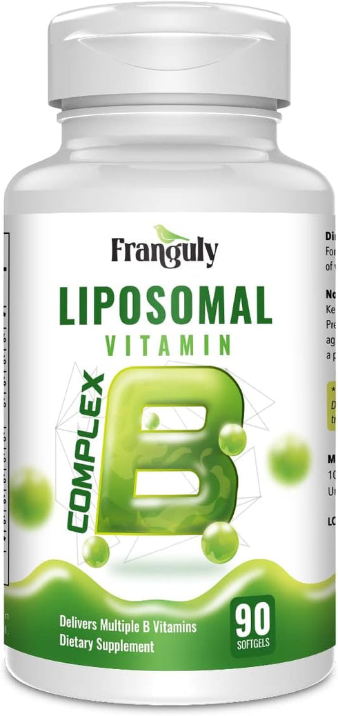 Active B Complex Liposomal B Vitamins with Choline Inositol - 90 Softgels for Immune and Energy Support