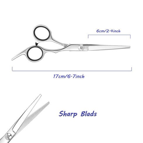 Professional Hair Cutting Scissors/Shears - 6.5-Inches Stainless Steel Haircut Scissor for Home Salon, Barber Use