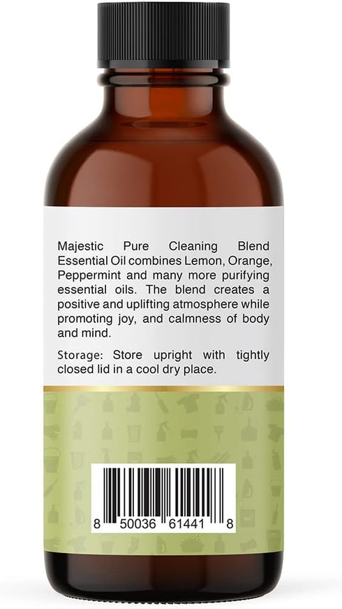 Majestic Pure Cleaning Essential Oil Blend, 1oz - 100% Pure & Natural for DIY Products