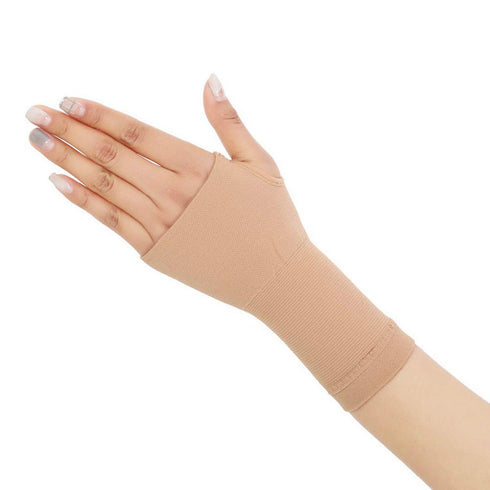Palm Hand Brace Wrist Support Compression Sleeve for Carpal Tunnel (M, Skin)
