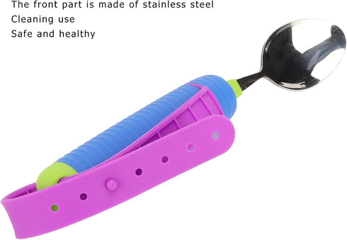 Elderly Eating Spoon, 360° Flexible Rotation Head for Practical Disabled Eating Aid
