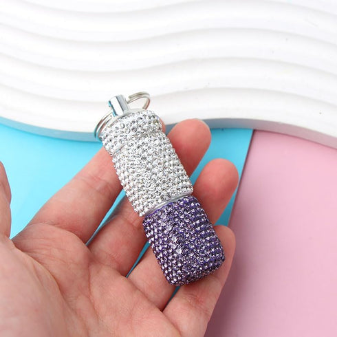 Ximimark 2pc 2-Compartment Elegant Portable Keychain Pill Box - Compact Metal Organizer, Travel-Ready & Waterproof