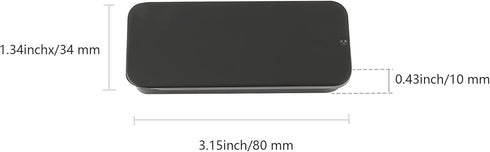 2Pack Mini Dental Floss Case, Portable Floss Dispenser, Refillable Glide Floss for Travel (Black)