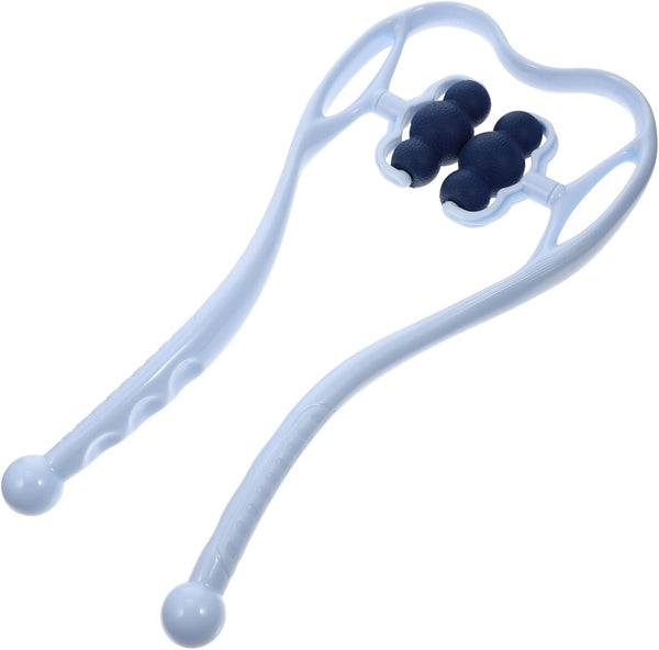 Manual Roller Neck Massager with Ergonomic Micro Curved Wheels for Deep Trigger