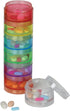 Ezy Dose Weekly Stackable Pill Organizer and Planner, 7 Compartments, Stack and Screw Together