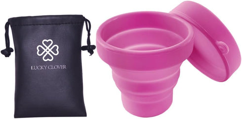 Set Collapsible Silicone Foldable Sterilizing Cup for Feminine softcups Menstrual Cups Storing and Cleaning Your Heavy