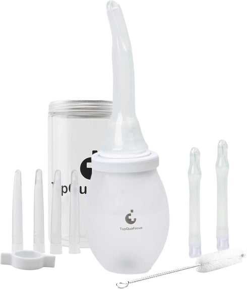 TopQuaFocus 14.5OZ Large Enema Bulb Kit for Men Women Colon Cleaning, BPA and Phthalates Free