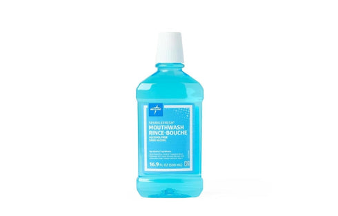 Medline SparkleFresh Alcohol-Free Mouthwash - 16-Oz Bottle (Pack of 12)